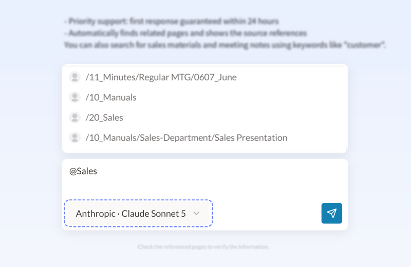 Provider and model selection